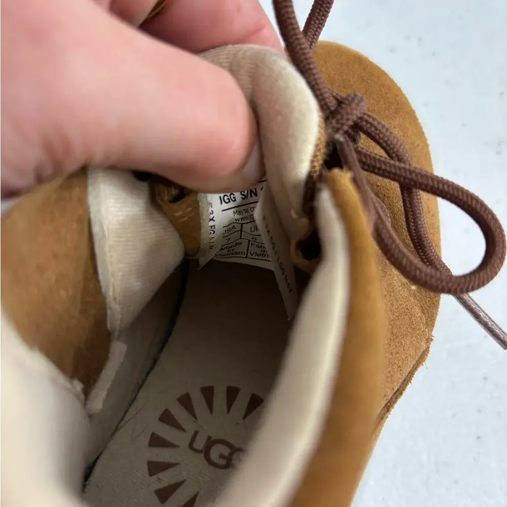 UGG Kids' Canoe III Weather chukka boots in chestnut suede Child Size 7